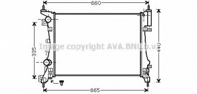 AVA QUALITY COOLING ol2408 -  Радиатор, охлаждение двигателя